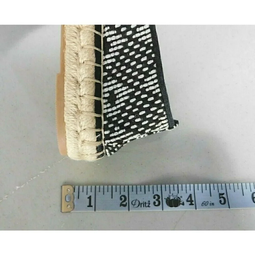 DV BLACK & BEIGE WOVEN TEXTILE SLIP ON SHOES, WOMAN'S SIZE 6.5